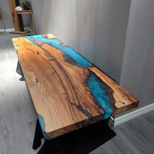 Table rivière résine - rivière, en
