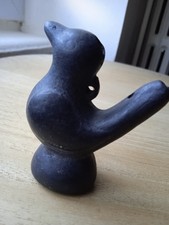 Sifflet Oiseaux  En Terre Cuite Noir d'Amérique Du Sud