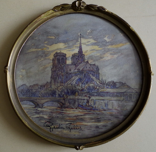 Notre dame paris aquarelle - notre-dame,