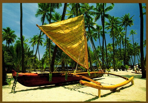 Hawaiian sailing canoe hawaii - canoe,