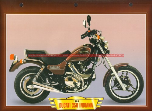 Ducati 350 indiana custom 1986 - ducati,