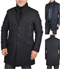 Veste Homme Hivernal Veste Élégant Manteau Imperméable Bleu