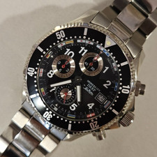 Montre CronoDiver homme IMMERSION STENDARDO Vintage italienne 41mm Fond Stockage