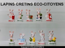 SERIE COMPLETE DE FEVES LES LAPINS CRETINS ECO CITOYENS  -  2024