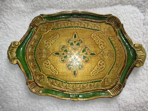 Ancien plateau florentin bois - ancien,