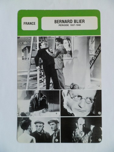 Carte fiche cinema bernard - carte,