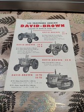 Rare brochure  PROSPECTUS TRACTEUR Anglais David Brown Années 50 Original 