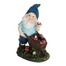 Nain jardin Lot 2 Gnome déco brouette extérieur Lutin figurine statuette statue