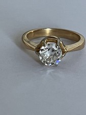 7262- Bague Solitaire Or Jaune