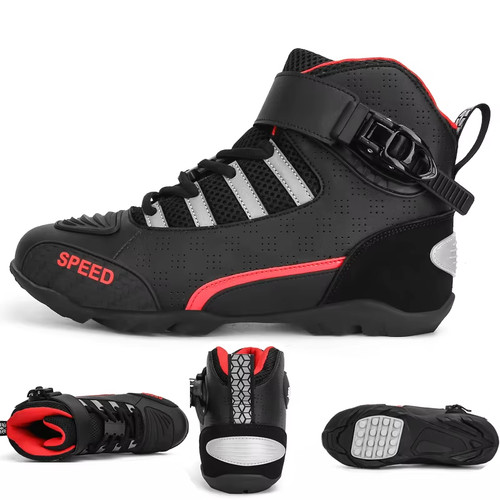 Bottes moto cuir respirantes - bottes,