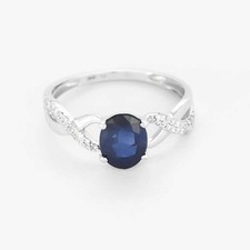 Bague solitaire saphir 1,35 ct