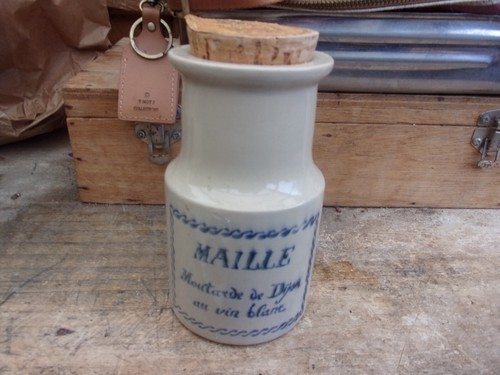 Pot moutarde ancien grès - a,