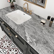 Papier Adhesif pour Meuble Cuisine Revêtement Plan De Travail Adhésif Papier ...