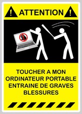 AUTOCOLLANT ATTENTION PAS