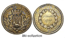 RARE Médaille Prix de la Société des Régates. Ville de Toulouse, 1890 . Argent