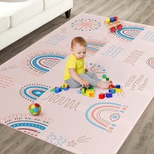 Tapis D'éveil Bébé Pliable Epais Réversible 120x180x1cm - Tapis De Jeu pour E...