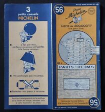 Carte 1949 MICHELIN 56 PARIS REIMS Guide Bibendum pneu tyre map