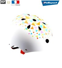 Casque Vélo Enfant Polisport Urban Radical Blanc Multi BMX Skate Taille 53-55