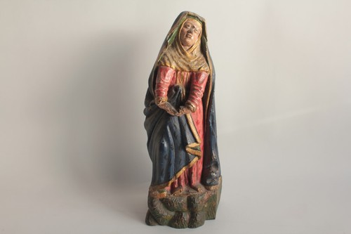 Ancienne sculpture vierge bois - sculpture,