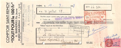 1958 comptoir saint - saint, a