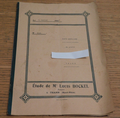 1927 vente meuble actes - meuble,