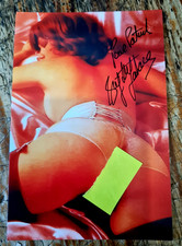 AUTOGRAPHE DE BRIGITTE LAHAIE SUR PHOTO ORDI FORMAT 10 X 15 CM