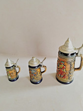 3 chopes a bière en grès