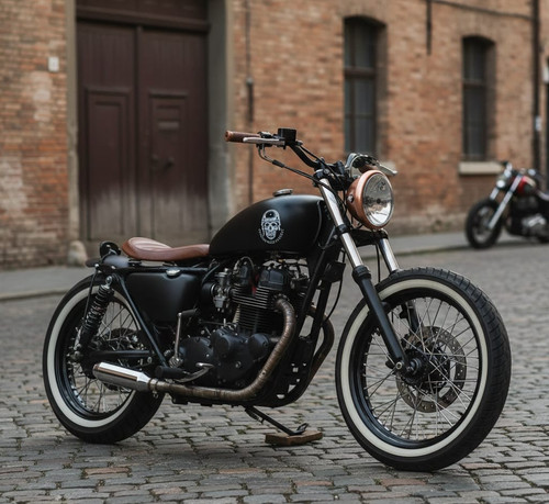 Phare moto cuivre vintage - moto, cafe