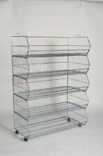 5 X Empilable Panier Unité Affichage Magasin Détail Maison Rangement 1000mm Avec