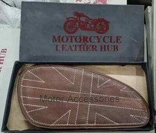 Genouillère en cuir pour réservoir d'essence adaptée à Royal Enfield Intercep...