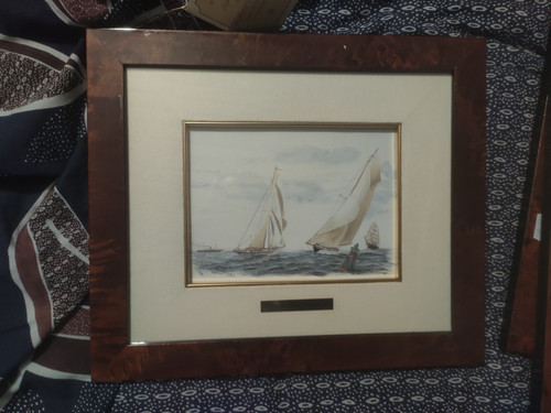 Ancien tableau regates royales - ancien,