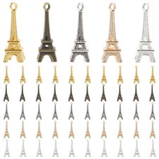  60 Pcs Charme Pendentif Tour Eiffel Porte Clé Porte-clés Charmes Pendentifs