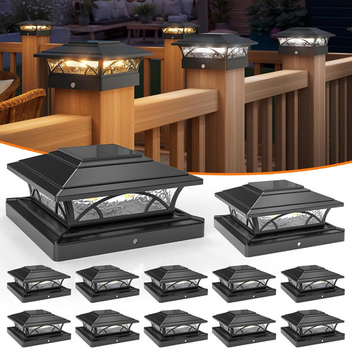 Solar post cap lights - lights, pack