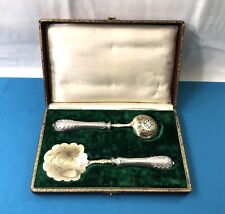 service à fraises argent type MINERVE et métal doré Pelle Saupoudreuse Couvert