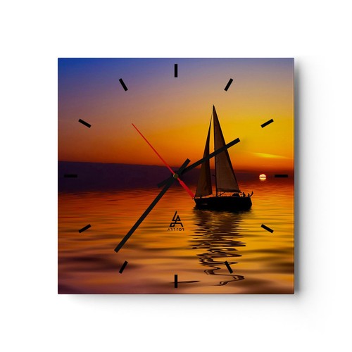 Horloge murale verre - horloge, en