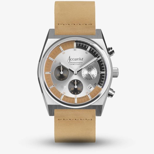 Montre chronographe cuir - chronographe,