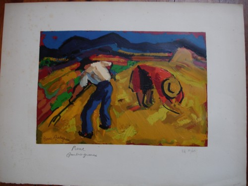 Lithographie les faucheurs - lithographie, "les