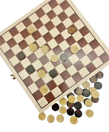 Jeu dames pliant - de, bois