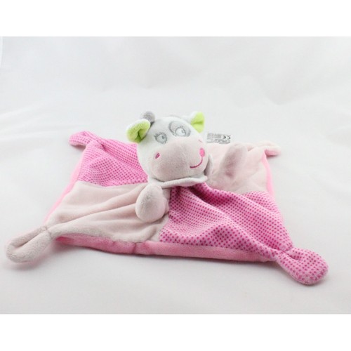 Doudou plat vache - , blanche