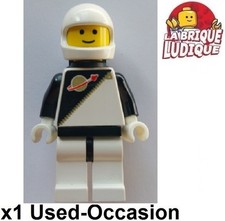 Lego Figurine Minifig Space espace Police 1 blanc noir (sans visière) sp036 USED