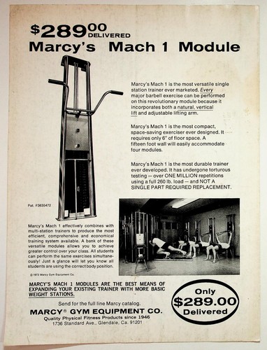 1973 marcy gym equipment mach - gym,