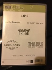 Stampin Up timbre à monture transparente tout simplement merveilleux, neuf