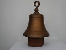 Cloche de bateau bronze doré complète avec son battant