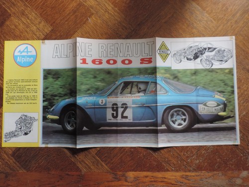 Alpine renault 1600 poster - renault, s