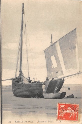 Old postcard berck plage - old, /