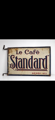 Ancienne plaque tole peinte