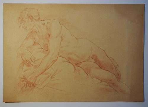 Dessin ancien sanguine - dessin,