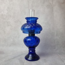 Lampe à Huile Bleue Vintage