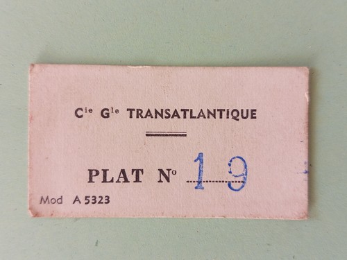 Ancien ticket paquebot - ancien, cgt