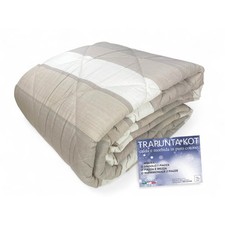 Kot Riga Beige Quilt - Couvre-lit d'hiver en pur coton - Fabriqué en Italie, rem